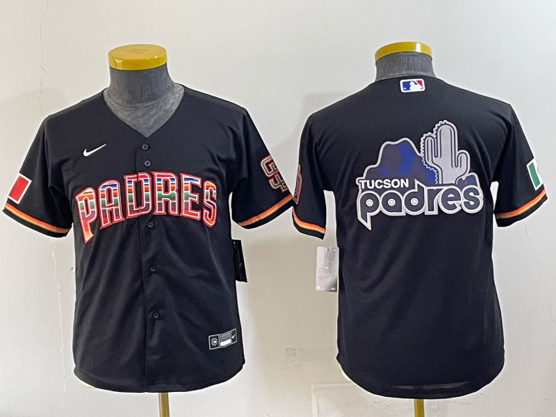 Youth San Diego Padres blank black Nike 2025 MLB Jersey 001
